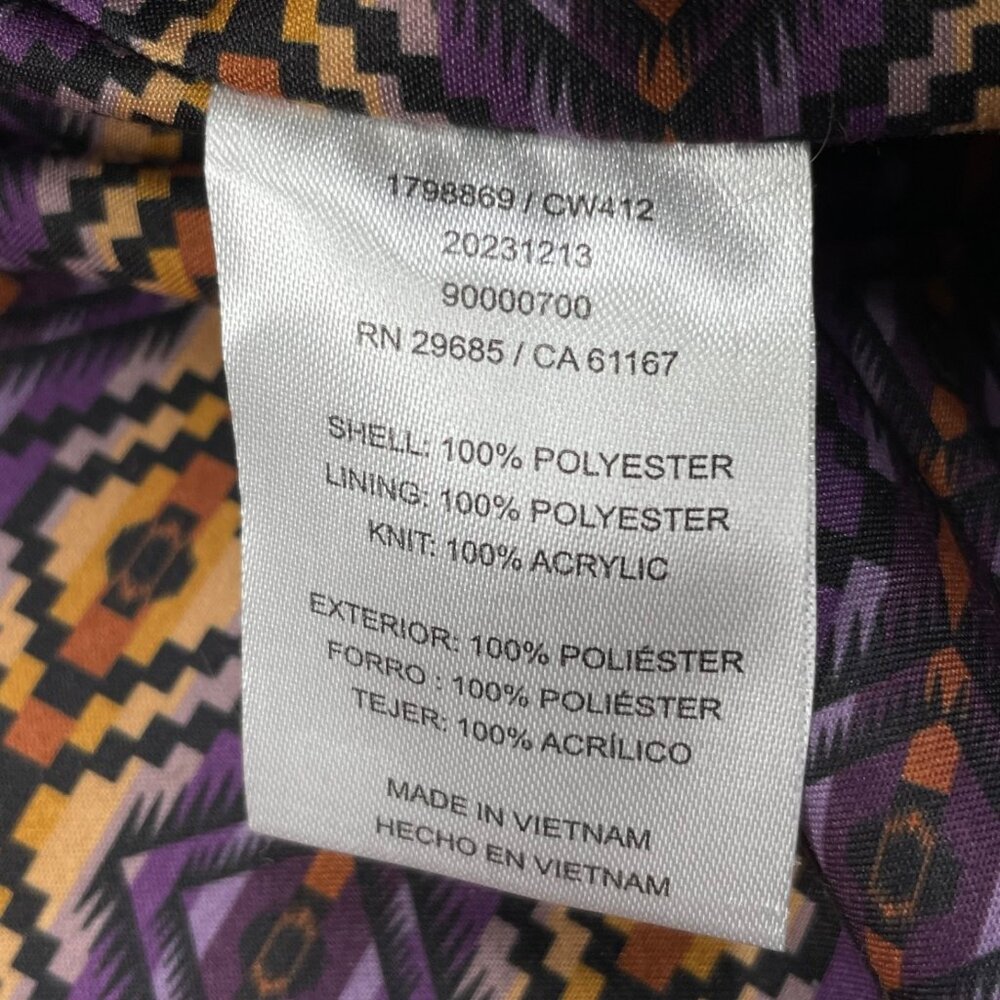 Pendleton Black Hooded Full Zip Jacket Aztec Line… - image 6